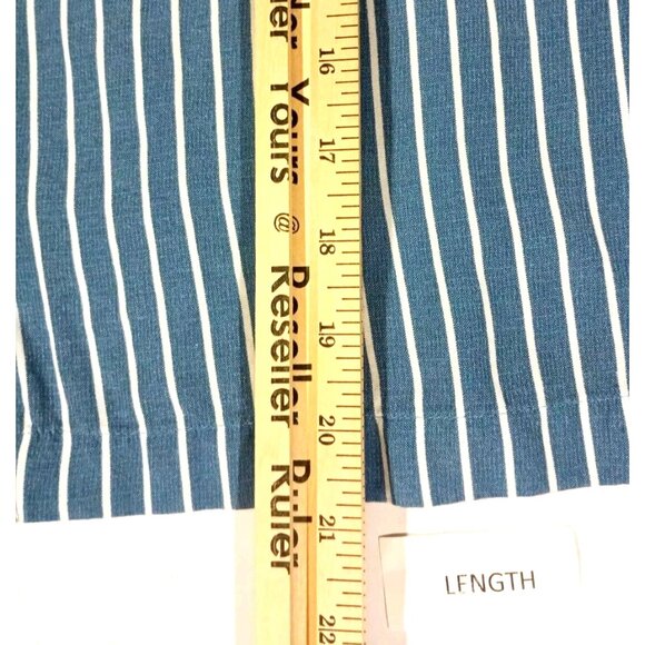 J Jill L Skirt Set Womens Matching Striped Sleeveless Pockets Button Cottagecore - Picture 8 of 10